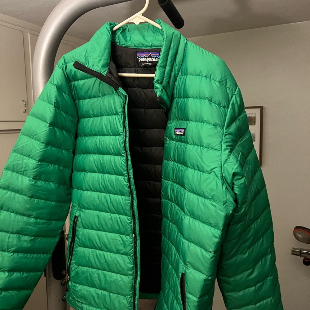 Patagonia mens down sweater jacket green size L